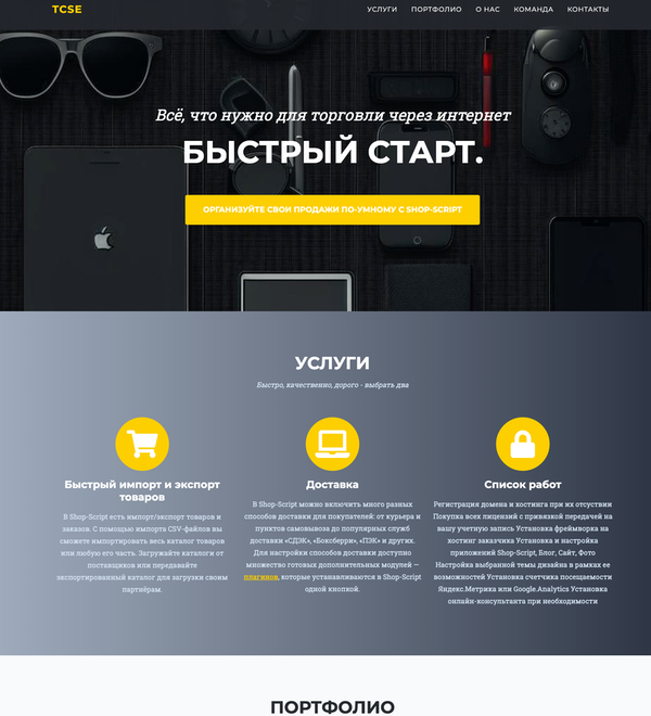 TCSE Лендинг 2.0 - Доработанный лендинг на bootstrap 5