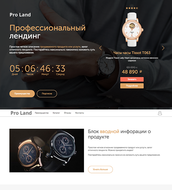 Профессиональный лендинг - Продуман до мелочей для увеличения конверсии